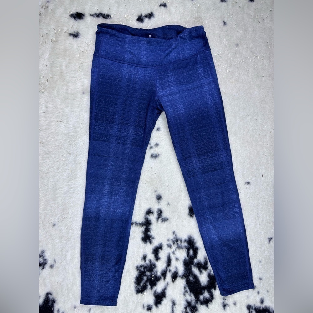 Athleta Women’s Blue Icy Chaturanga Spandex Activewear Yoga Leggings Size Small